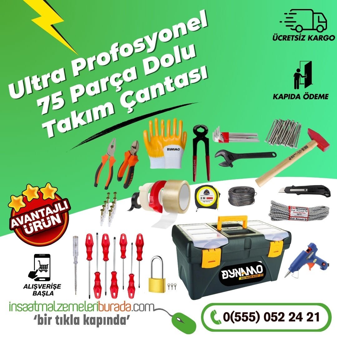 75 Parça Ultra Profosyonel Full Dolu Takım Çantası
