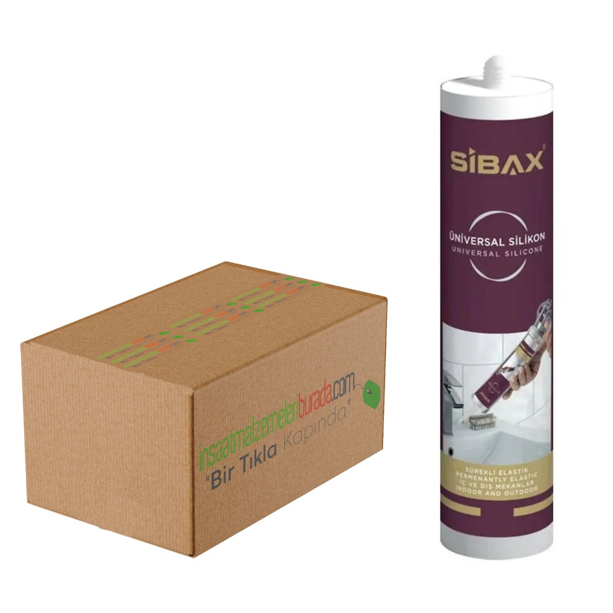 Sibax LS66 Sibax Üniversal Silikon 280gr Şeffaf 5'li paket
