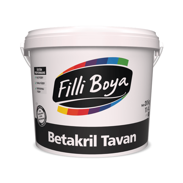 Filli Boya - Betakril Tavan - Eski Boyalı, Sıvalı ve Alçı Yüzeyler için Tavan Boyası