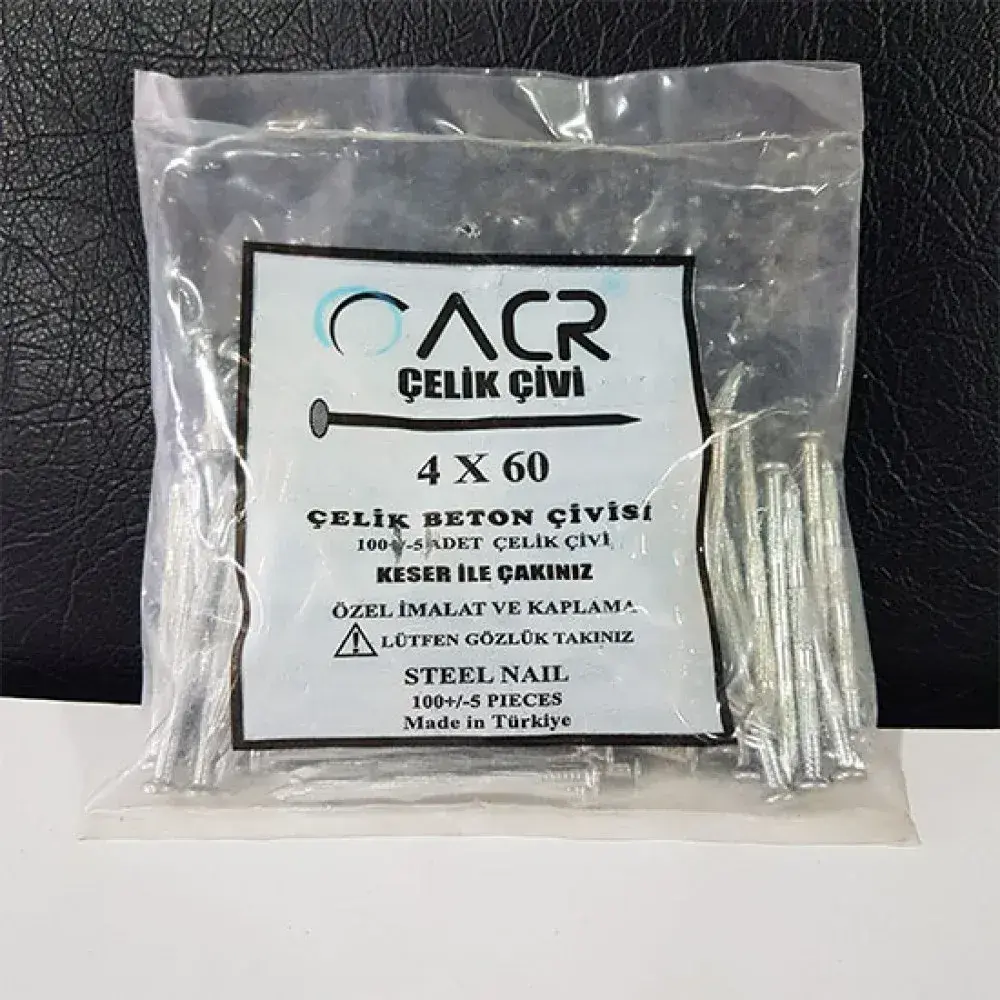 ACR Çivi 4x60 Beton Çivisi | İnşaat Sabitleme Çözümü