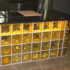 GlassBlock Mavi Çizgili Cam Tuğla – Modern Dekoratif Çözüm