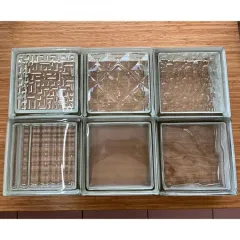 GlassBlock Şeffaf Çizgili Cam Tuğla – Modern Dekoratif Çözüm