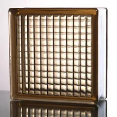 GlassBlock Kahverengi Çizgili Cam Tuğla | Dekoratif ve Dayanıklı