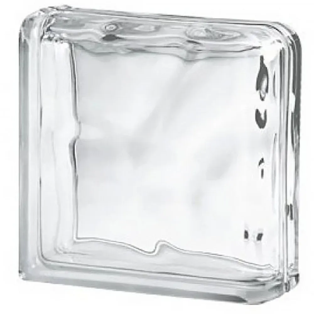 GlassBlock Şeffaf Dalgalı Köşe Çift Bitiş Cam Tuğla