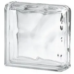 GlassBlock Şeffaf Dalgalı Köşe Çift Bitiş Cam Tuğla