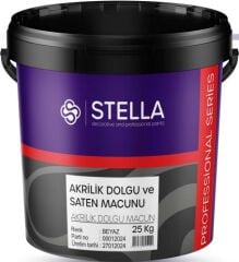STELLA AKRİLİK DOLGU VE SATEN MACUNU 20KG