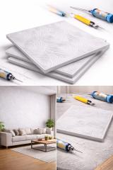 Stella Strafor Tavan Kaplama Desen 3 | 50x50 Dekoratif Panel 1 m² (4 Adet)