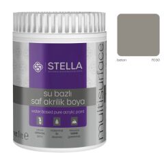 Stella Su Bazlı Saf Akrilik Boya (Beton Ral-7030) - 500 ML