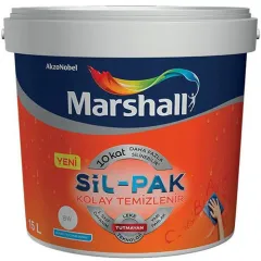 Marshall Sil-Pak Silikonlu Leke Tutmayan Su Bazlı İç Cephe Boyası 15 lt