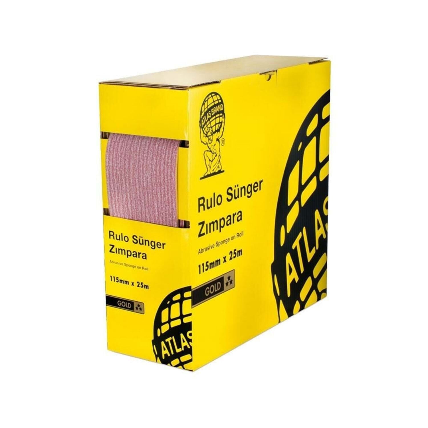 Atlas Gold Rulo Sünger Zımpara | 115mm x 25m