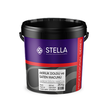 Stella Akrilik Dolgu ve Saten Macunu 20 Kg | Yüzey Onarımı