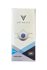 Ant Beyaz Ventilli FFP2 NR Toz İş Güvenlik Sanayi Boya Konik Maske - 25 Adetlik Paket