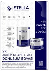 Stella 2K Fayans Boyası – Akrilik Reçine Esaslı Dönüşüm Boyası - 1 LT