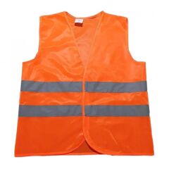 Turuncu Reflektörlü İkaz Yeleği – İş Güvenliği Yeleği