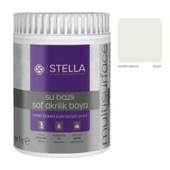 Stella  Su Bazlı Saf Akrilik Boya 1 Litre Mistik Beyaz