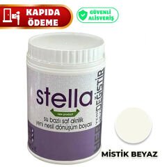 Stella  Su Bazlı Saf Akrilik Boya 1 Litre Mistik Beyaz
