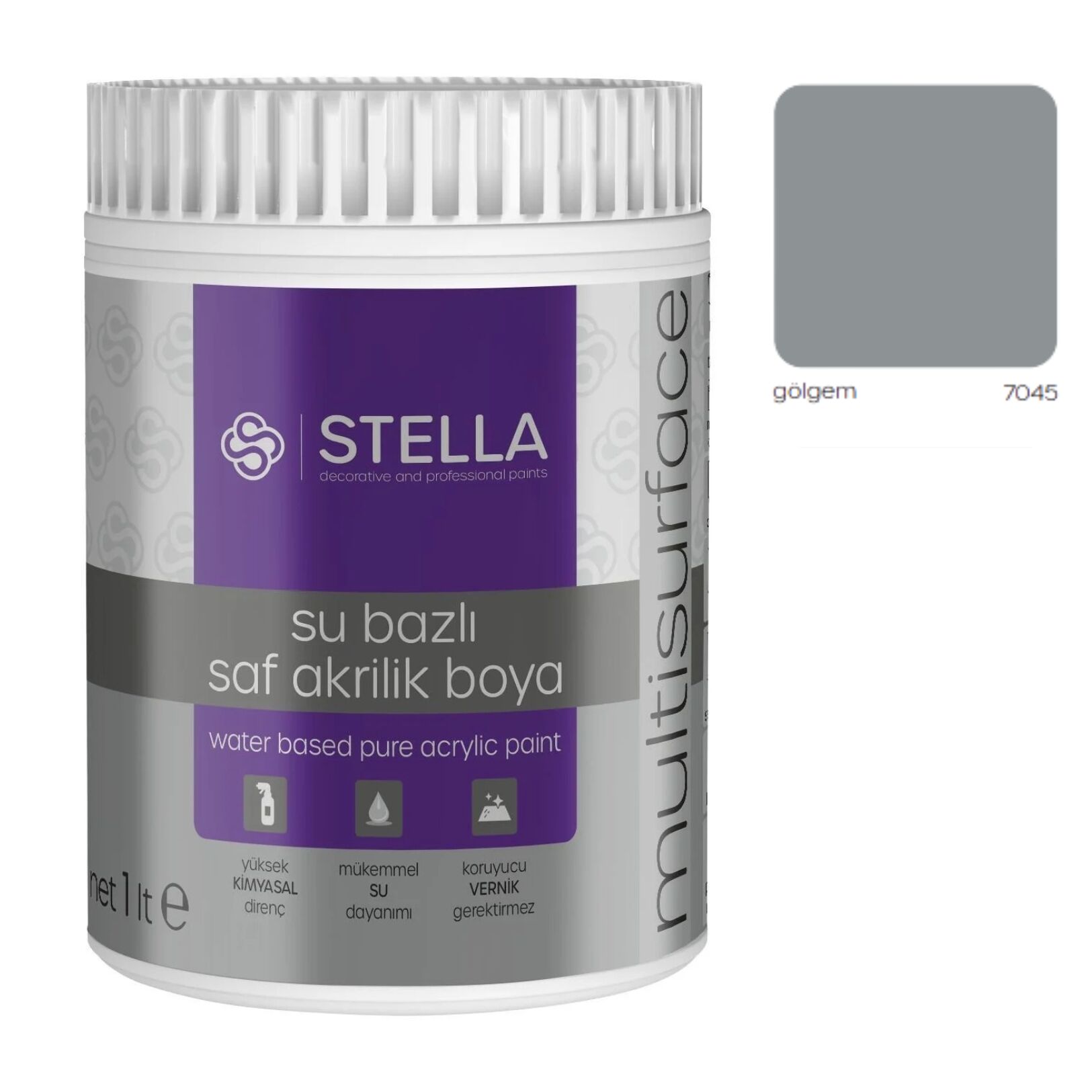 Stella Su Bazlı Saf Akrilik Boya Gölgem 1 Lt