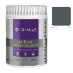 Stella Su Bazlı Saf Akrilik Boya (Tortum Ral-7011 ) - 1 Litre