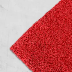 Kıvırcık Paspas Kırmızı 100 cm | Toz ve Kir Tutucu Zemin