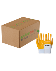 Kaliteli Sarı İş Eldiveni Koli (30 Çift + 5 Çift Hediye)