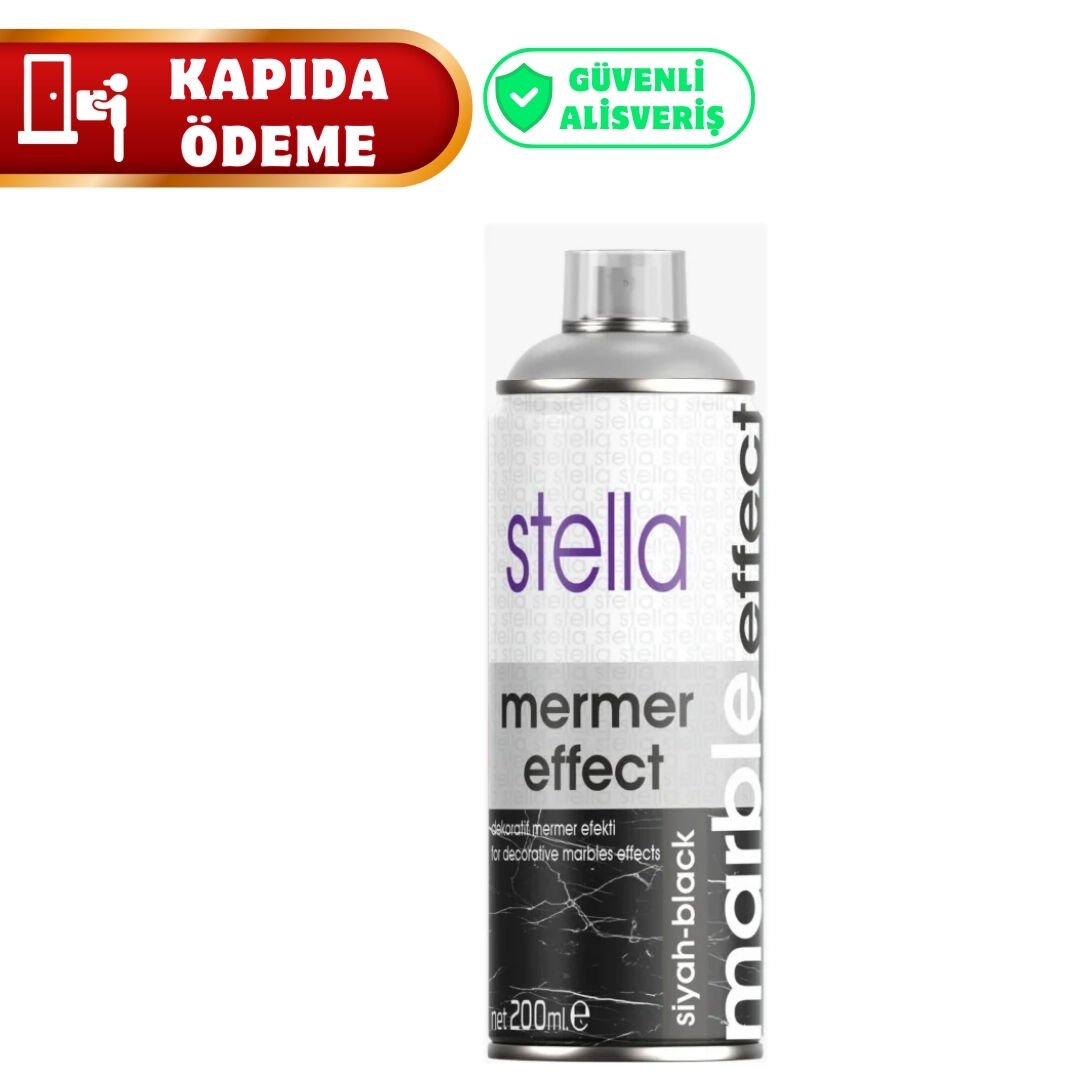 Stella Siyah Mermer Efekti Sprey Boya 200ml | Dekoratif