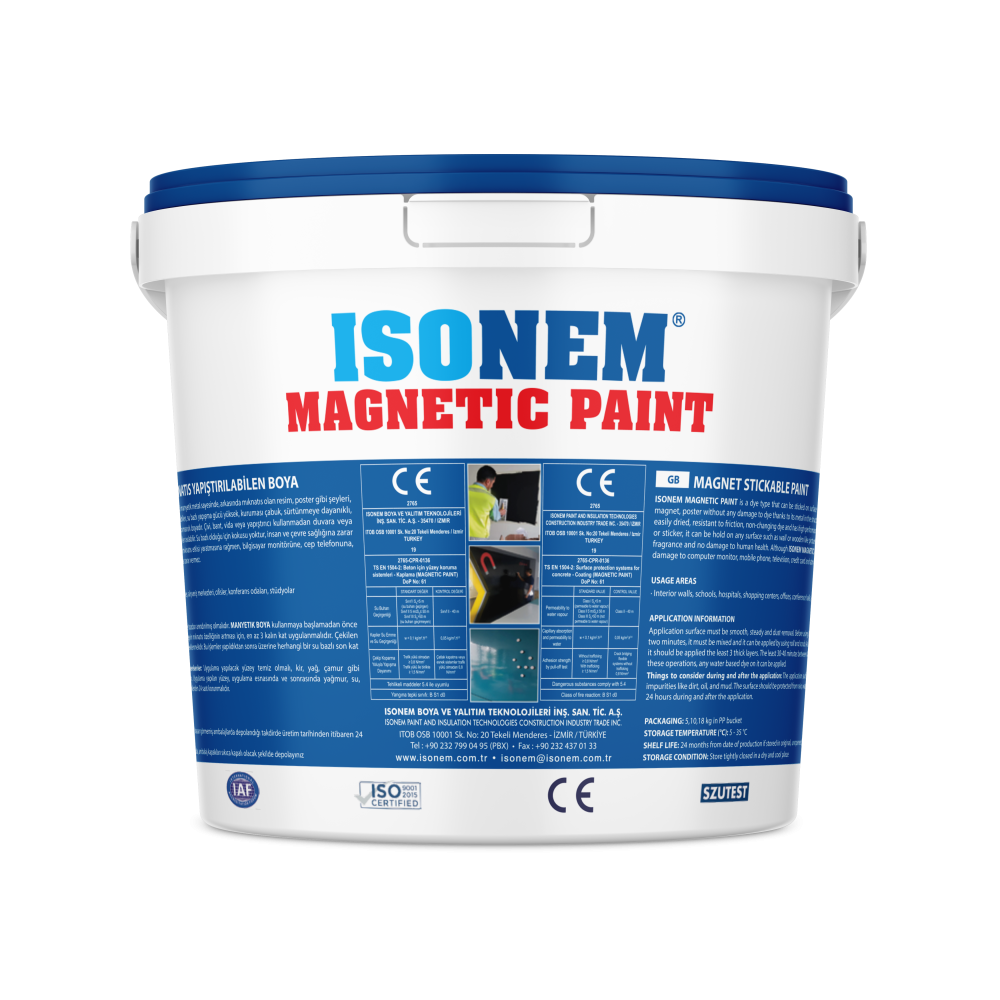 Isonem Magnetic Paint Manyetik Boya 5 Kg | Hızlı Kuruyan