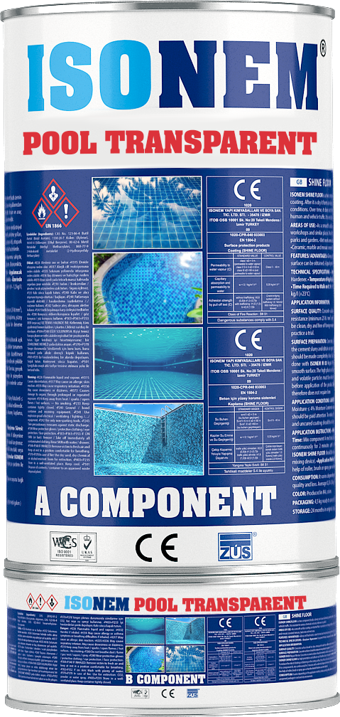 Isonem Pool Şeffaf Havuz Boyası 4+0,5 KG | Su Geçirmezlik