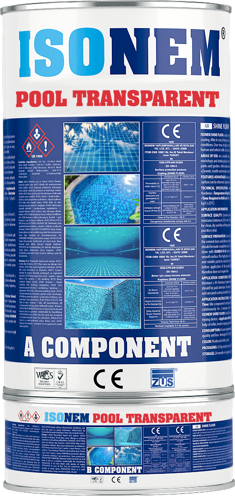 Isonem Pool Şeffaf Havuz Boyası 4+0,5 KG | Su Geçirmezlik