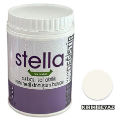 Stella Su Bazlı Saf Akrilik Boya Kırık Beyaz 1 Lt