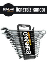Dynamo 12 Parça Kombine Anahtar Seti – Krom Vanadyum Çelik
