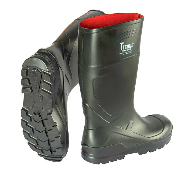 Yeşil Çizme Çelik Burunlu (Kısa) S4 Joobmaster Techno Boots