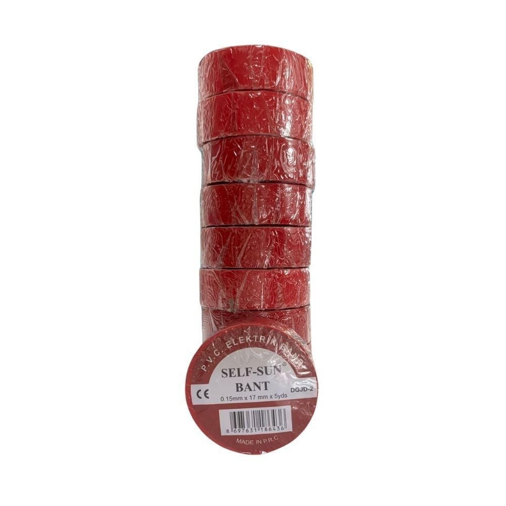 Elektrik Bandı 10'lu Paket PVC İzolasyon Bandı Seti