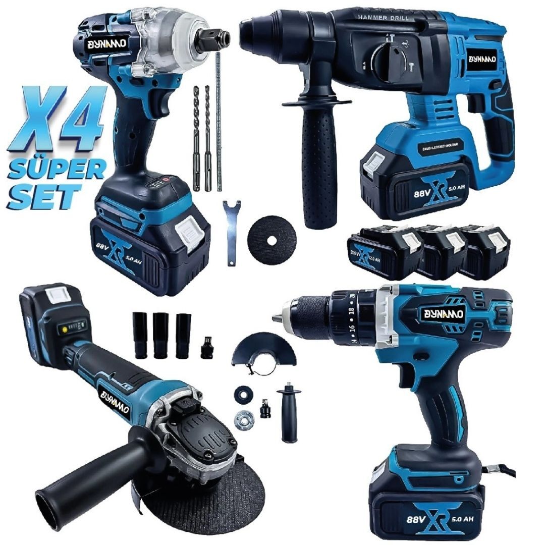Dynamo Profesyonel 4’lü Set | Elektrikli El Aletleri