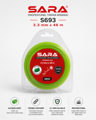 Sara 3.00 mmx46 m | Altı Köşe Sarı Tırpan Misinası
