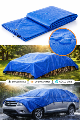 Mavi Branda 10x12 120 m² - Su Geçirmez UV Dayanımlı Örtü