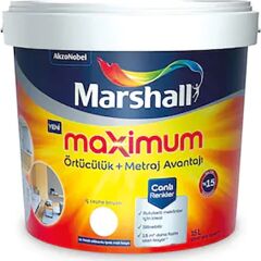 Marshall Maximum Silikonlu İpek Mat Duvar Boyası 15 Lt