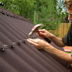 Onduline Çivisi 10 cm 50 Adet | Plastik Şapkalı Çatı Çivisi