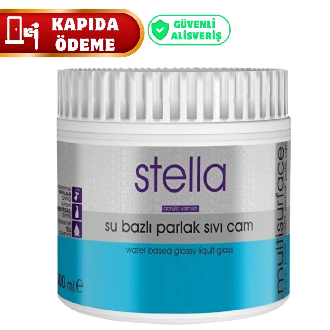 Stella Cam Şeffaf Parlak 250 Ml Su Bazlı Sıvı