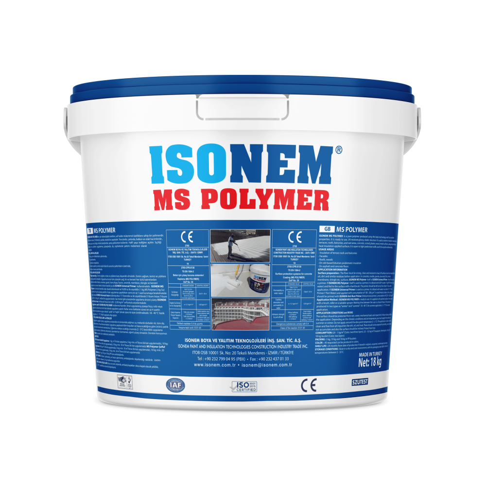 Isonem MS POLYMER %300 Elastik Su Yalıtım Malzemesi – 5 kg