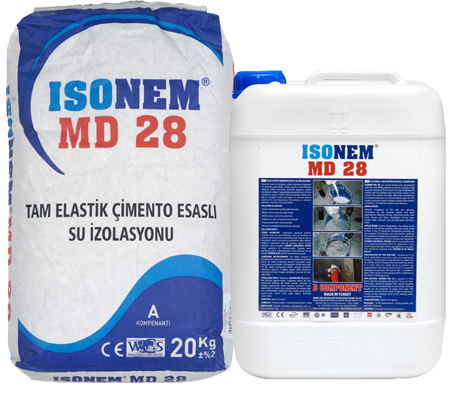 Isonem MD28 30 kg Tam Elastik Çimento Esaslı Su İzolasyonu Set