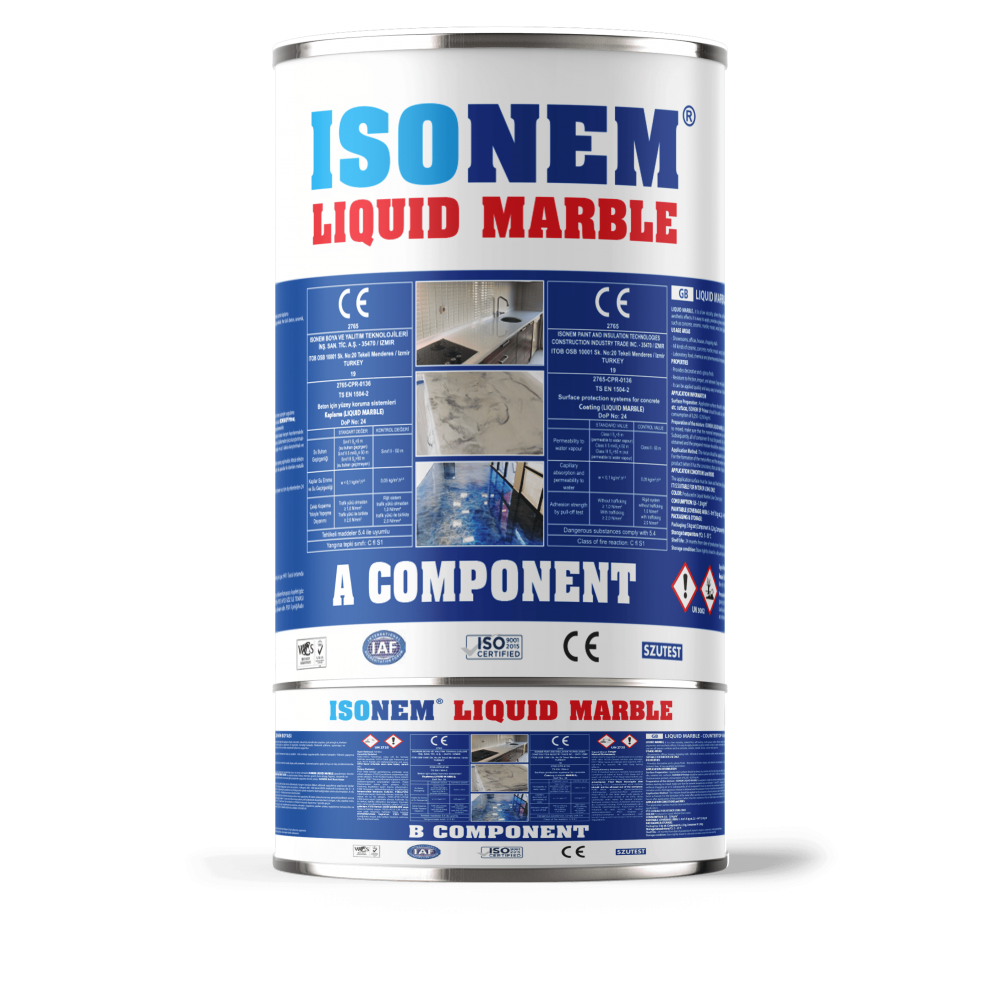 Isonem Liquid Marble 3,2 + 1,8 Kg | Tezgah ve Zemin Kaplama
