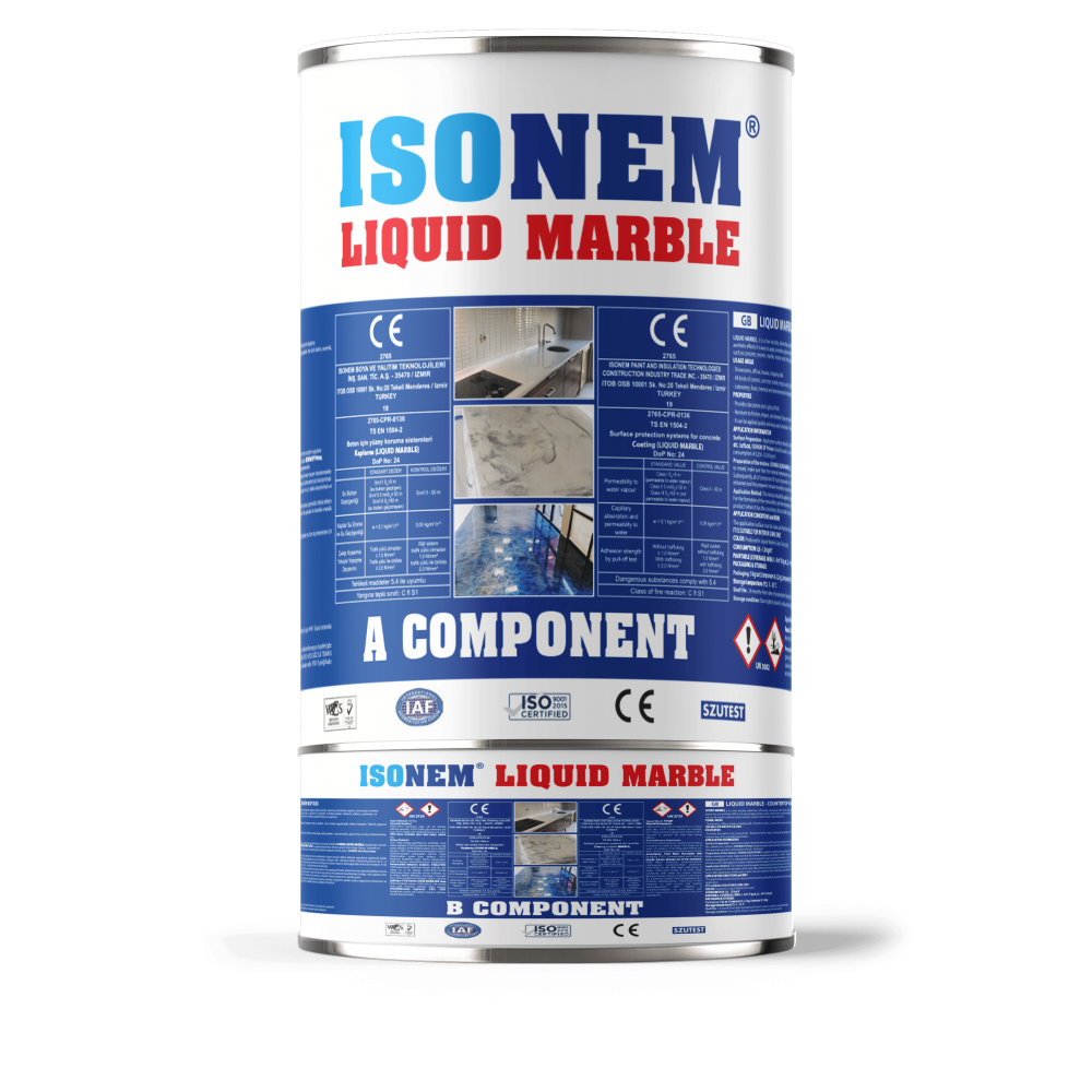 Isonem Liquid Marble 3,2 + 1,8 Kg | Tezgah ve Zemin Kaplama