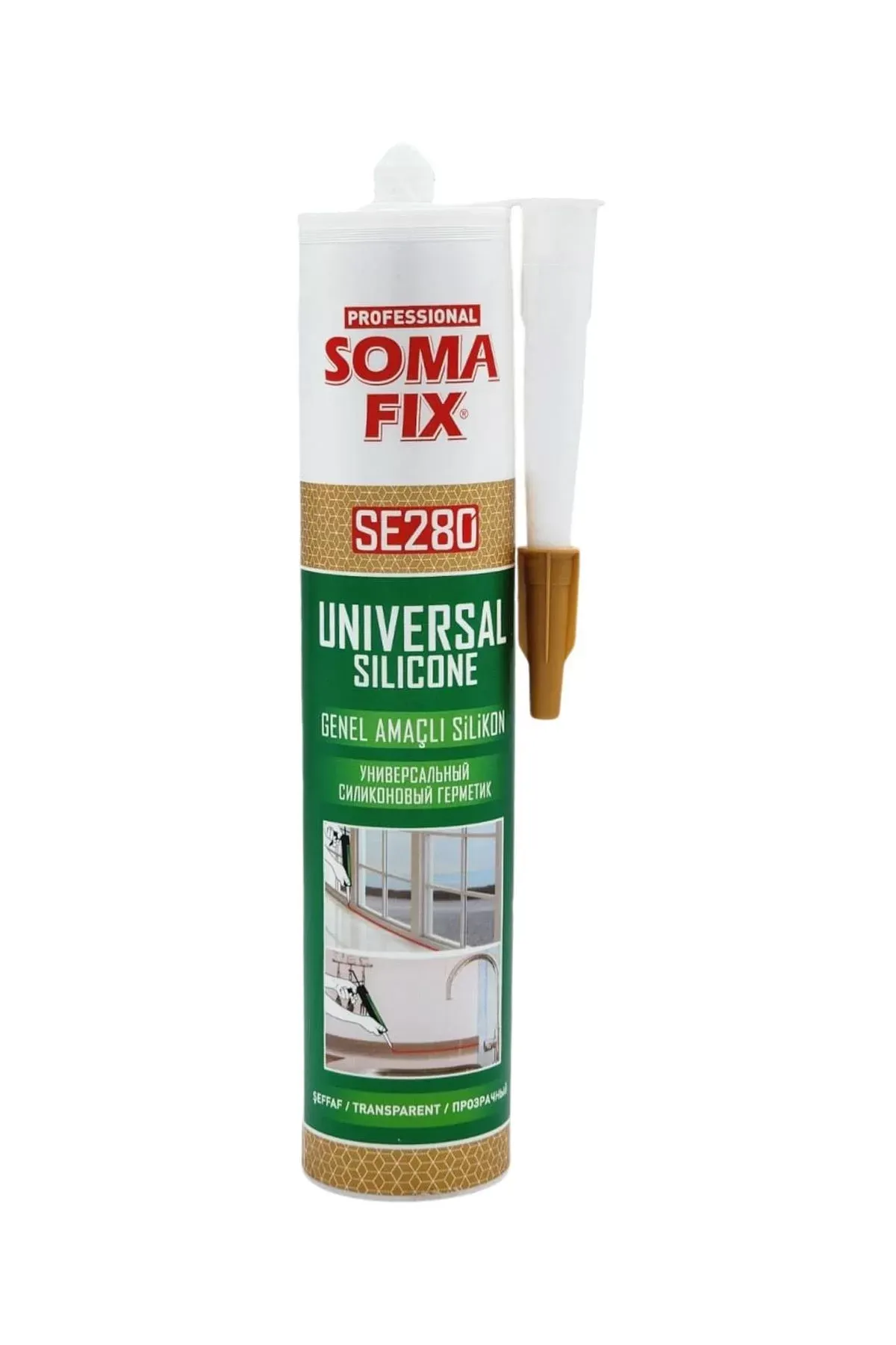 Somafix SE280 Şeffaf Silikon 280 Ml