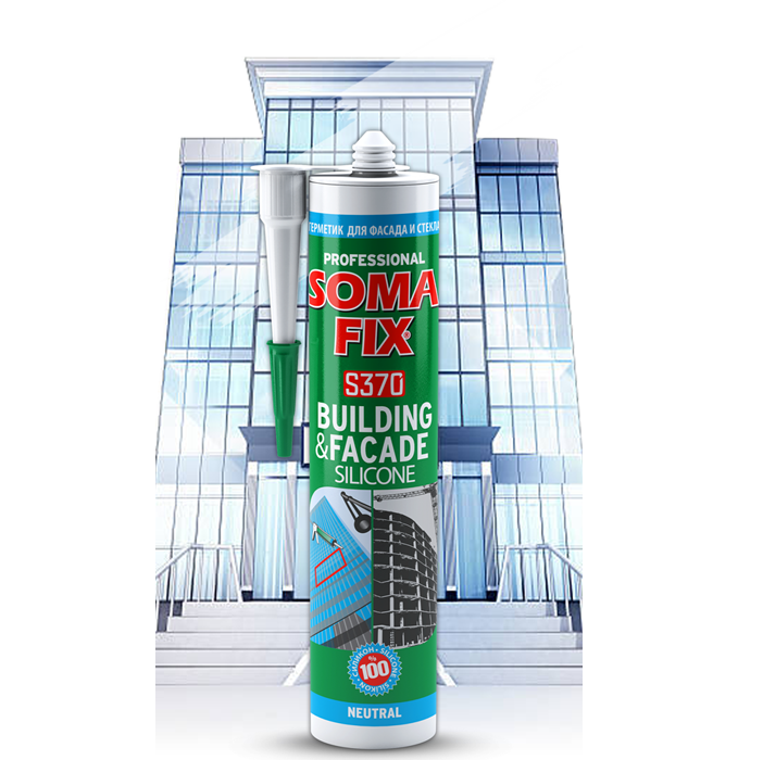 Somafix S370 Şeffaf Yapı ve Dış Cephe Silikonu 280 Ml