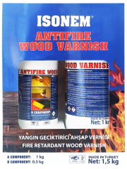 İsonem Antifire Wood W Ahşap Verniği 1 Kg + 0,5 Kg