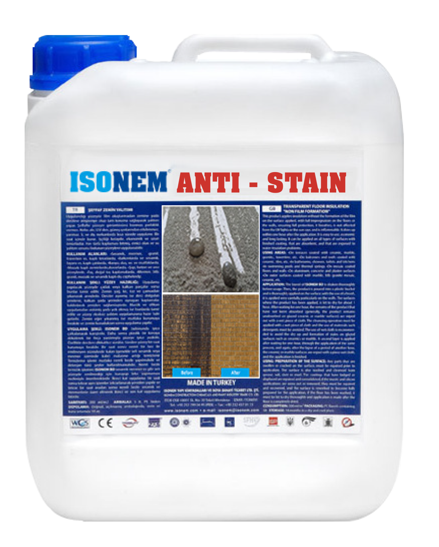 İsonem Anti-Stain Kir İtici Solüsyon 10 L