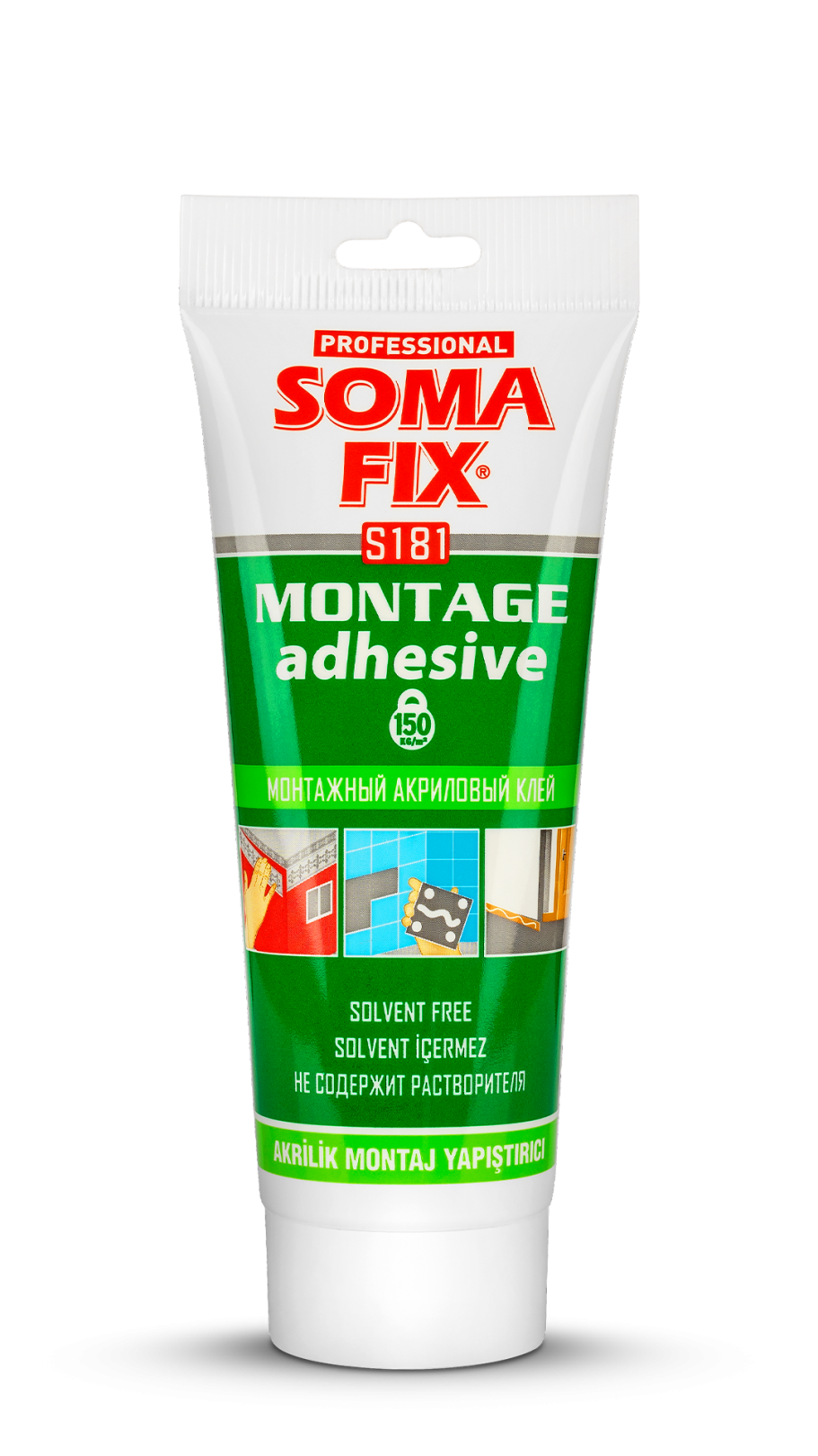 Somafix S181 Montaj Yapıştırıcı 250 Gr | Beyaz Akrilik Tüp