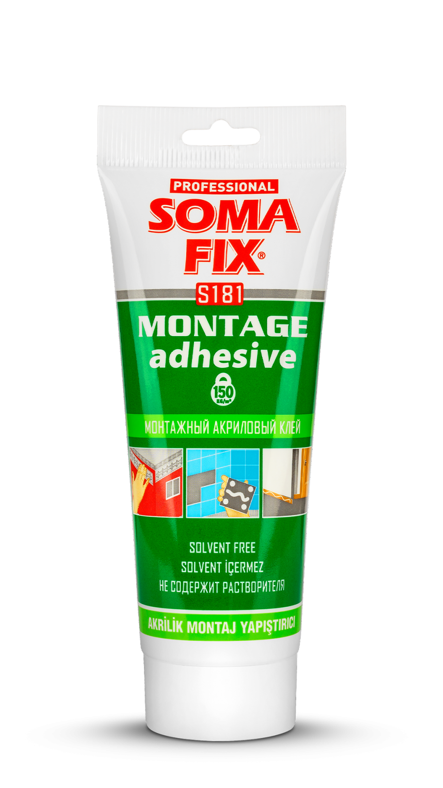 Somafix S181 Montaj Yapıştırıcı 250 Gr | Beyaz Akrilik Tüp