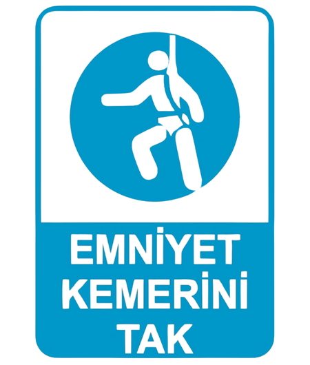 Emniyet Kemerini Tak 25*35 Uyarı Levhası