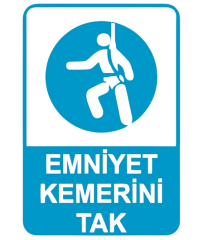 Emniyet Kemerini Tak 25*35 Uyarı Levhası